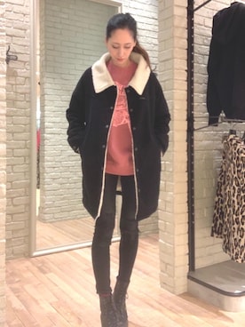 「HYSTERIC GLAMOUR（ヒステリックグラマー）のアイテム（ステンカラーコート）」を使った、kanaさん（レディース・172cm）の秋コーディネート