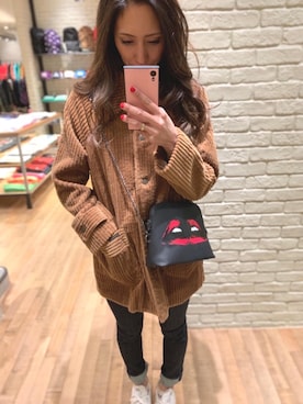 「スキニー」｜「アイテム（ピーコート）」を使った、kanaさん（レディース・172cm）の秋コーディネート