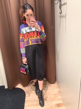 「HYSTERIC GLAMOUR（ヒステリックグラマー）のHYSTERIC INTENTION ジャガードワンピース（ワンピース）」を使った、kanaさん（レディース・172cm）の春コーディネート