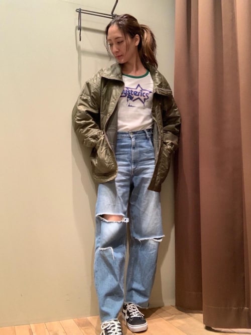 未使用　HYSTERIC GLAMOUR　GIRL WASTED刺繍 ブルゾン HYSTERIC GLAMOUR ジャケット ブルゾン GIRL WASTED刺繍