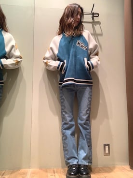 「でにむ」｜「アイテム（その他アウター）」を使った、kanaさん（レディース・172cm）の秋コーディネート