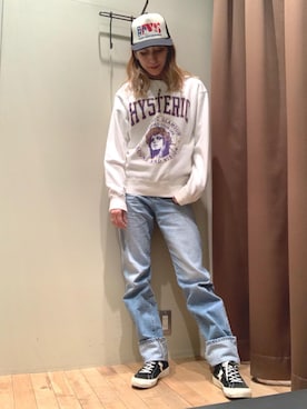 「でにむ」｜「アイテム（スウェット）」を使った、kanaさん（レディース・172cm）の冬コーディネート