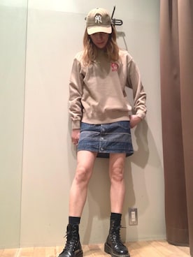 「でにむ」｜「アイテム（スウェット）」を使った、kanaさん（レディース・172cm）の冬コーディネート