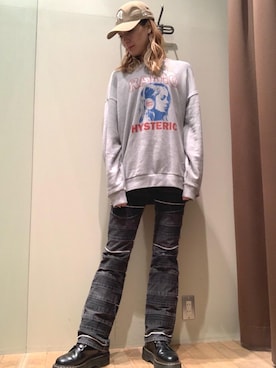 「でにむ」｜「アイテム（スウェット）」を使った、kanaさん（レディース・172cm）の冬コーディネート