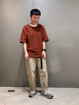 「MUJI」｜「アイテム（腕時計）」を使った、L🦁さん（メンズ・156cm）の秋コーディネート