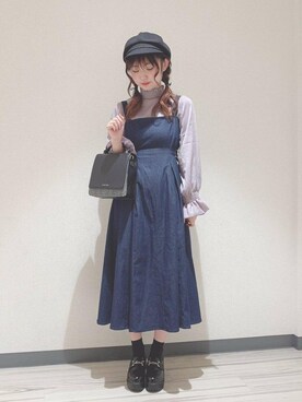 「インテリア」｜「アイテム（帽子）」を使った、マジェスティックレゴンアミュプラザ小倉店スタッフさん（レディース・158cm）の秋コーディネート