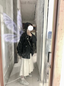 「休闲」｜「アイテム（マウンテンパーカー）」を使った、林夕少女さん（レディース・160cm）の夏コーディネート