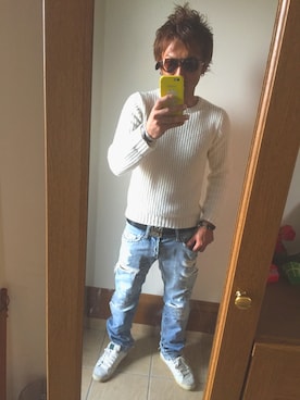 「DOLCE&GABBANA（ドルチェアンドガッバーナ）のアイテム（ニット/セーター）」を使った、kazuさん（メンズ・176cm）の春コーディネート