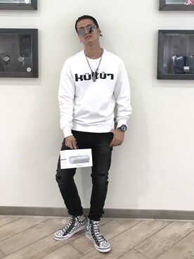 「DIESEL（ディーゼル）のアイテム（サングラス）」を使った、フジケン@DIESELさん（メンズ・175cm）の夏コーディネート
