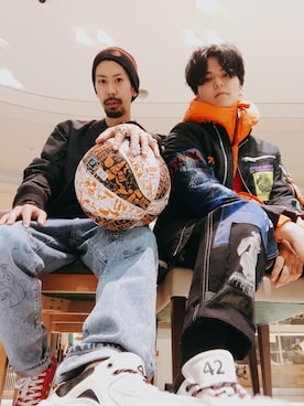 「DIESEL（ディーゼル）のアイテム（MA-1）」を使った、フジケン@DIESELさん（メンズ・175cm）の秋コーディネート