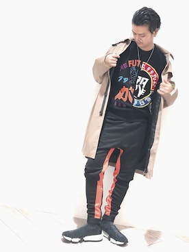 「レイヤードstyle」｜「アイテム（その他シューズ）」を使った、フジケン@DIESELさん（メンズ・175cm）の冬コーディネート