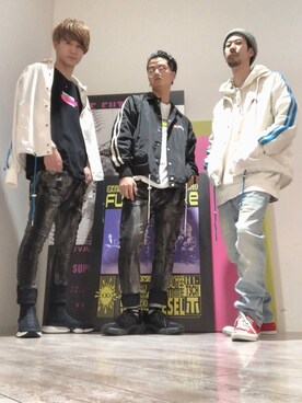 「DIESEL（ディーゼル）のアイテム（ナイロンジャケット）」を使った、フジケン@DIESELさん（メンズ・175cm）の冬コーディネート