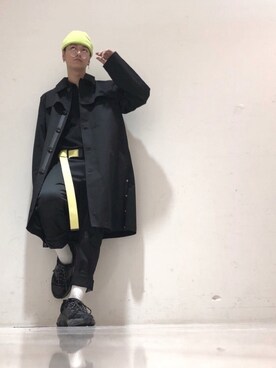 「DIESEL（ディーゼル）のアイテム（トレンチコート）」を使った、フジケン@DIESELさん（メンズ・175cm）の春コーディネート