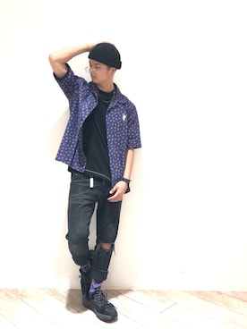 「WEGO（ウィゴー）のアイテム（レッグウェア）」を使った、フジケン@DIESELさん（メンズ・175cm）の春コーディネート