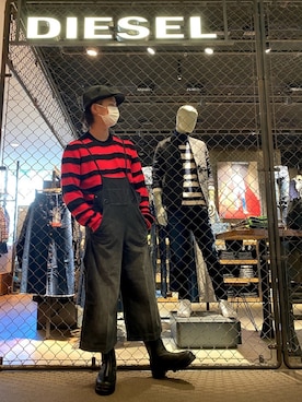 「DIESEL（ディーゼル）のアイテム（オールインワン・サロペット）」を使った、フジケン@DIESELさん（メンズ・175cm）の秋コーディネート