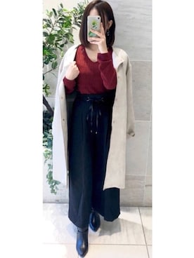 「clear（クリア）のアイテム（その他アウター）」を使った、ふれあさん（レディース・155cm）の秋コーディネート