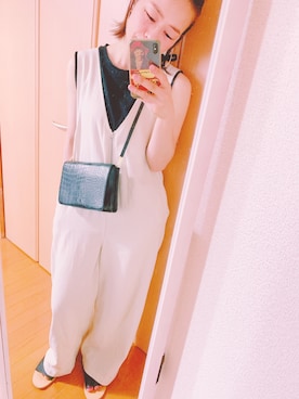 「LAKOLE（ラコレ）のアイテム（オールインワン・サロペット）」を使った、nonsuke:)さん（レディース・153cm）の夏コーディネート