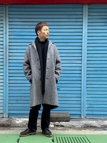 MAISON FLANEURのステンカラーコートを使った人気ファッション