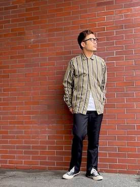 「アイテム（メガネ）」を使った、shuntanakashunさん（メンズ・173cm）の春コーディネート