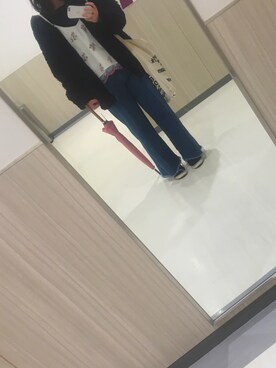 「アパレルスタッフ」｜「アイテム（キャミソール）」を使った、あんり。さん（レディース・158cm）の春コーディネート