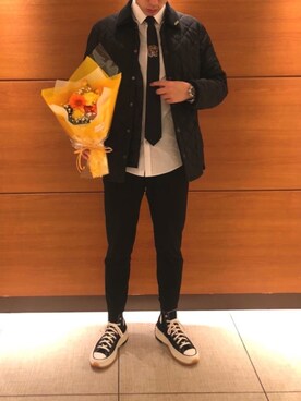 「成人式」｜「アイテム（ブルゾン）」を使った、Tamaさん（メンズ・181cm）の冬コーディネート