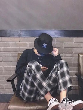 「VANS（バンズ）のアイテム（その他トップス）」を使った、马小样Sampleさん（メンズ・177cm）の冬コーディネート