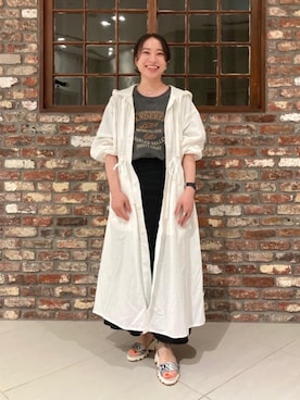「ODETTE E ODILE（オデットエオディール）のSOREL Kinetic SD（サンダル、その他）」を使った、橋本　オデット エ オディール スタッフさん（レディース・157cm）の春コーディネート