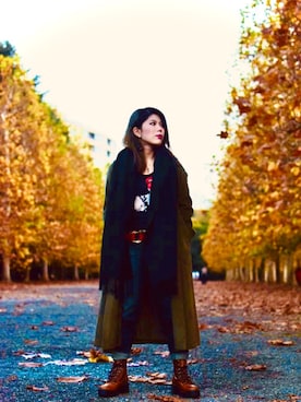 「CECIL McBEE（セシルマクビー）のアイテム（トレンチコート）」を使った、yukaさん（レディース・155cm）の秋コーディネート