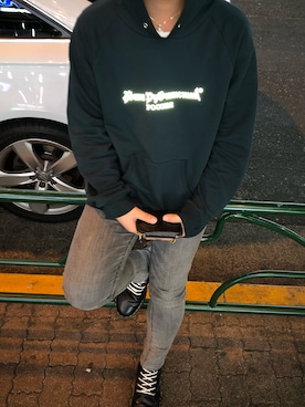「COMME des GARCONS（コムデギャルソン）のアイテム（財布）」を使った、Ryussayさん（メンズ・170cm）の冬コーディネート