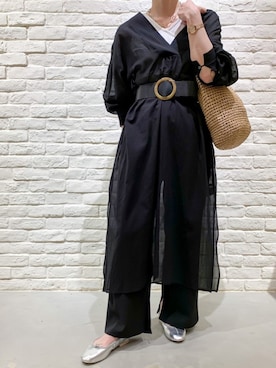 「BITTOKO（ビットコ）のアイテム（パンツ）」を使った、ヨッシーさん（レディース・160cm）の春コーディネート