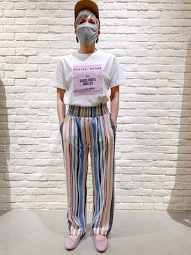 「BITTOKO（ビットコ）のアイテム（パンツ）」を使った、ヨッシーさん（レディース・160cm）の夏コーディネート