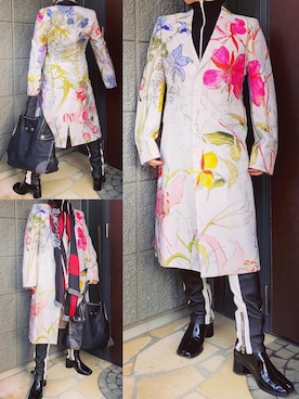ALEXANDER 振り切れ McQUEEN 変形カラーチェスターコート