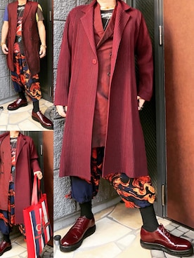 ボルドー のメンズ人気ファッションコーディネート Wear