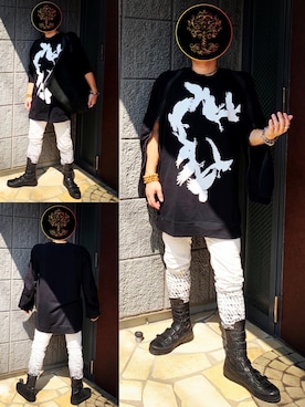 Ann DEMEULEMEESTERのスウェットを使った人気ファッション