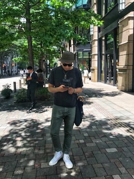「RRL（ダブル アール エル）のアイテム（バッグ）」を使った、ambroseliuさん（メンズ・185cm）の夏コーディネート
