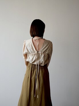 「ibeul_のアイテム（シャツ/ブラウス、ホワイト系）」を使った、haru___ibe様さん（レディース・158cm）の秋コーディネート