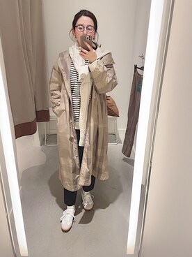 「ibeul_のアイテム（トップス、ホワイト系）」を使った、haru___ibe様さん（レディース・158cm）の冬コーディネート