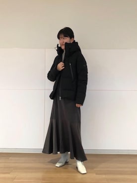 「DESCENTE ALLTERRAIN（デサント　オルテライン）のアイテム（ジャケット/アウター）」を使った、的場まみさん（レディース・160cm）の秋コーディネート