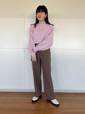 的場まみさん（レディース・160cm）の冬コーディネート