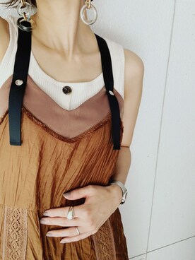 「Ameri（アメリ）のアイテム（リング）」を使った、amiさん（レディース・160cm）の夏コーディネート