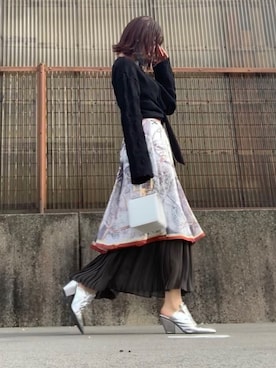 「アイテム（ブーティ、シルバー系）」を使った、amiさん（レディース・160cm）の秋コーディネート