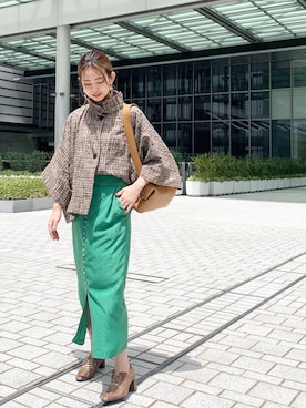 「Ameri（アメリ）のアイテム」を使った、amiさん（レディース・160cm）の春コーディネート