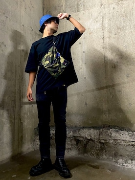 「Gramicci（グラミチ）のアイテム（バッグ）」を使った、fujisanさん（メンズ・178cm）の秋コーディネート