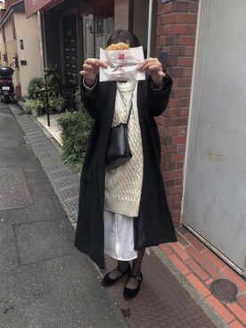 「unrelaxing（アンリラクシング）のアイテム（ピーコート）」を使った、mani  .相互.さん（レディース・165cm）の春コーディネート