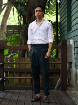 「BAKER（ベイカー）のアイテム」を使った、samさん（メンズ・177cm）の秋コーディネート