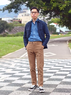 「BAKER（ベイカー）のアイテム」を使った、samさん（メンズ・177cm）の春コーディネート