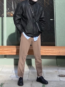 「A.P.C.（アーペーセー）のアイテム（財布/小物）」を使った、"しま"さん（メンズ・174cm）の冬コーディネート