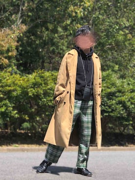 「STUDIOUS（ステュディオス）のアイテム（パーカー）」を使った、章成/akinariさん（メンズ・166cm）の春コーディネート