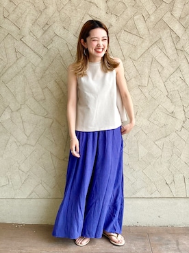 「アイテム（タンクトップ）」を使った、kaninapさん（レディース・155cm）の夏コーディネート