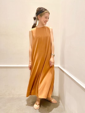 「アイテム（ストール/ショール）」を使った、kaninapさん（レディース・155cm）の夏コーディネート